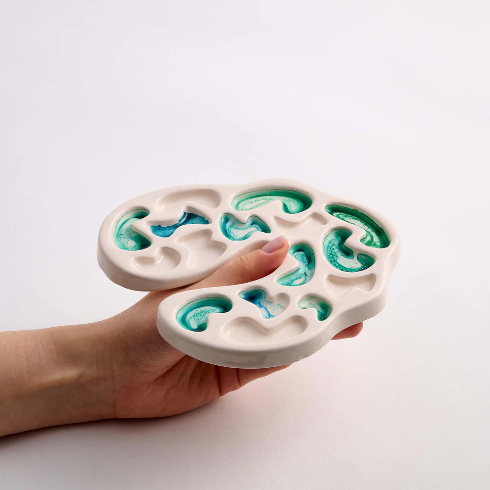Ceramic Watercolor Paint Palette