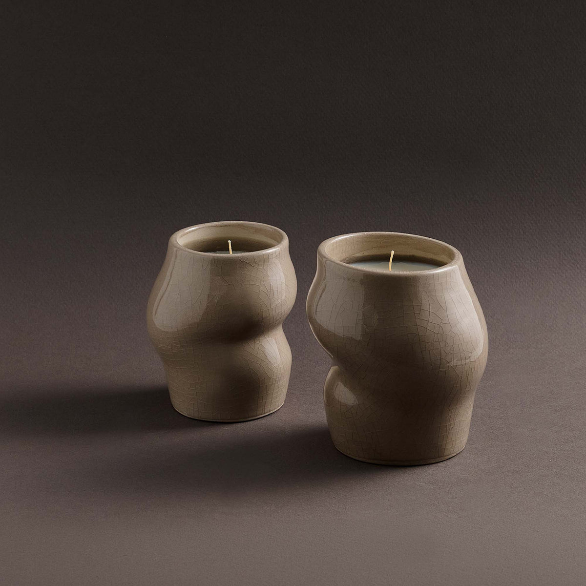 Luxury Glazed Ceramic Soy Wax Candle Set of 2