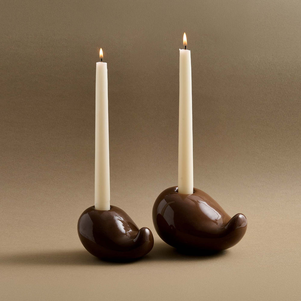 Ceramic Taper Candle Holder Gift Set