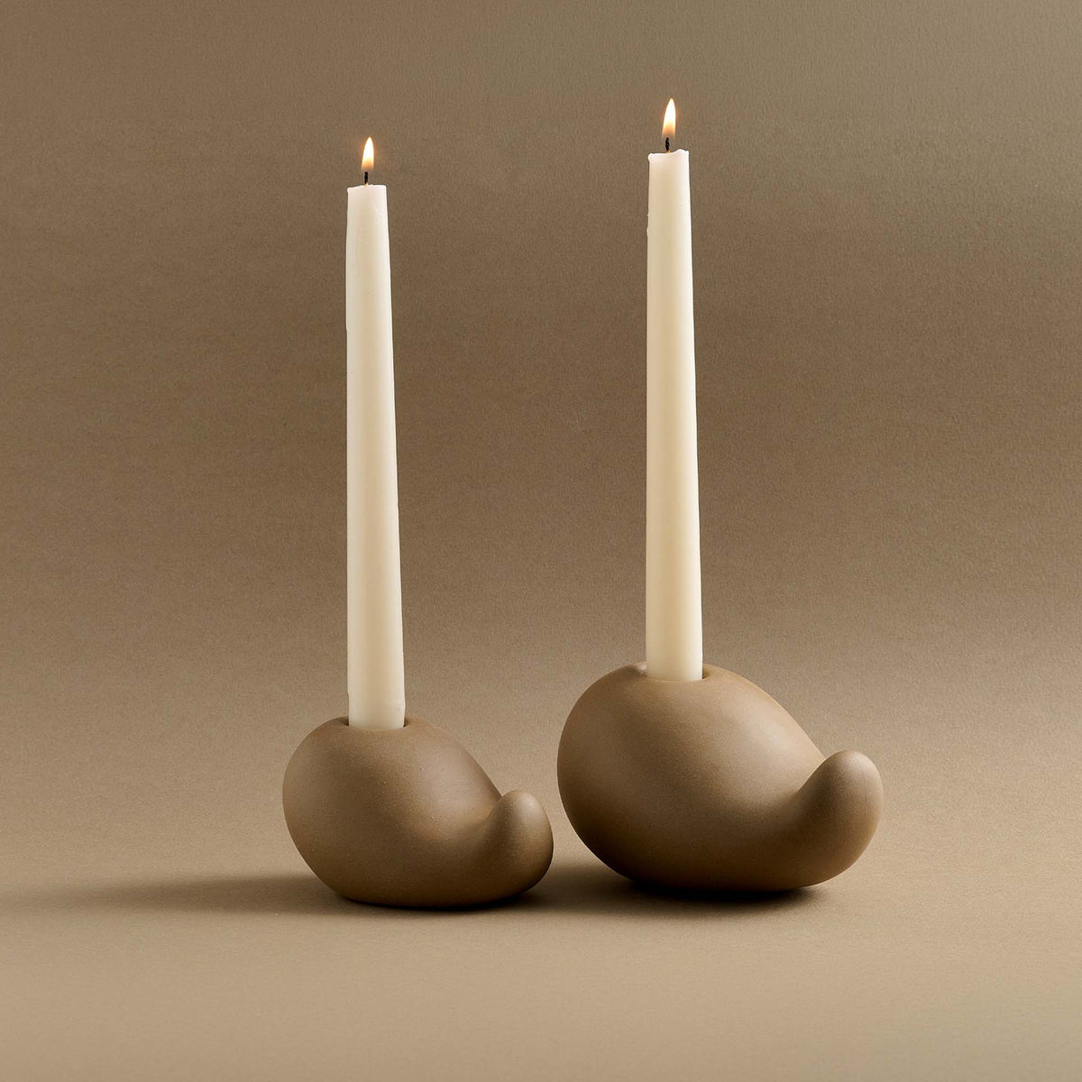 Ceramic Taper Candle Holder Gift Set