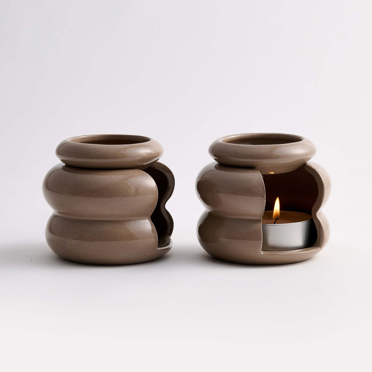 Ceramic Essential Oil Burner & Wax Melt Warmer Set of 2