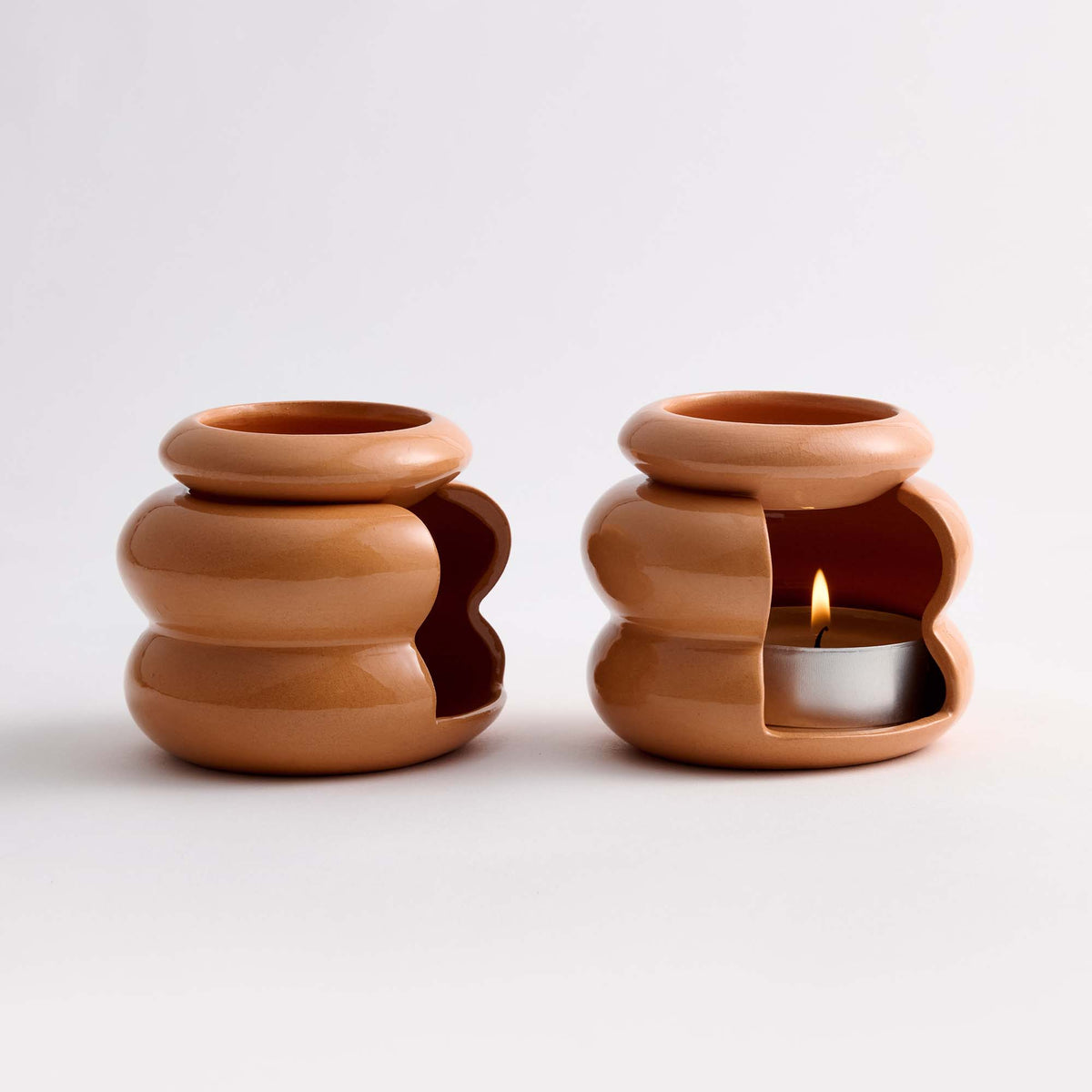 Ceramic Essential Oil Burner & Wax Melt Warmer Set of 2