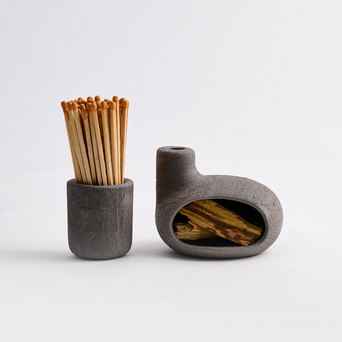Ceramic Palo Santo Holder & Incense Burner Set