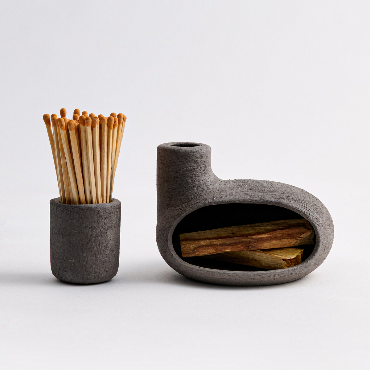 Ceramic Palo Santo Holder & Incense Burner Set