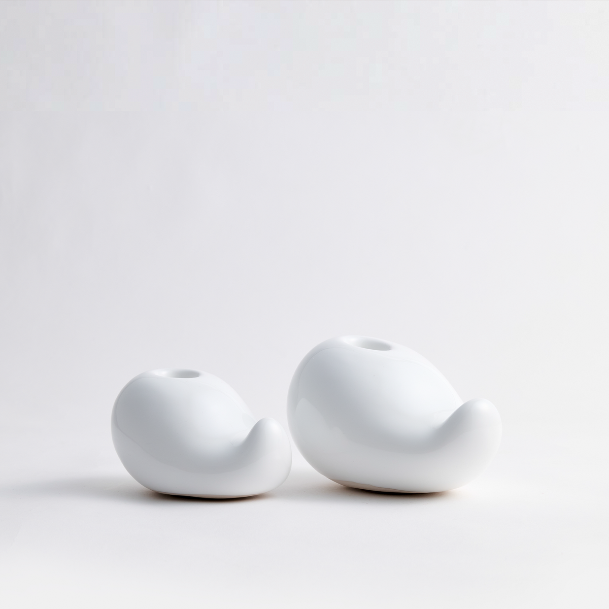 Modern Ceramic Taper Candle Holder Set of 2