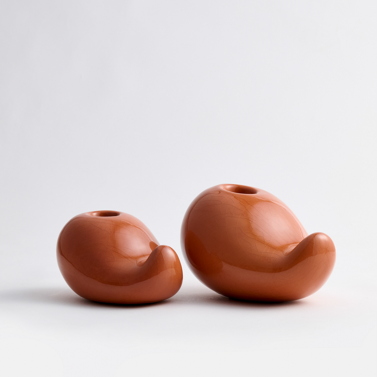 Modern Ceramic Taper Candle Holder Set of 2