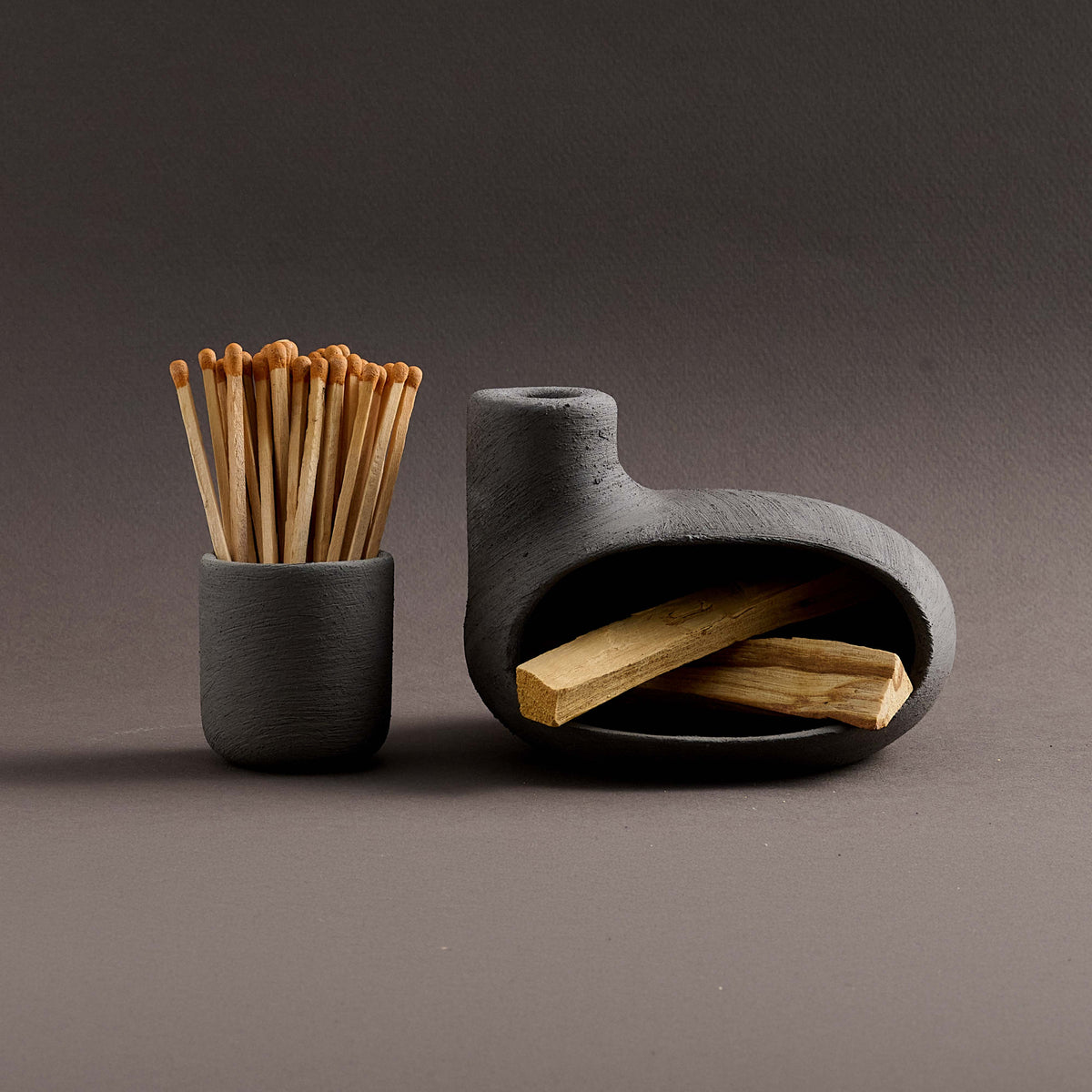 Ceramic Palo Santo Holder & Incense Burner Set