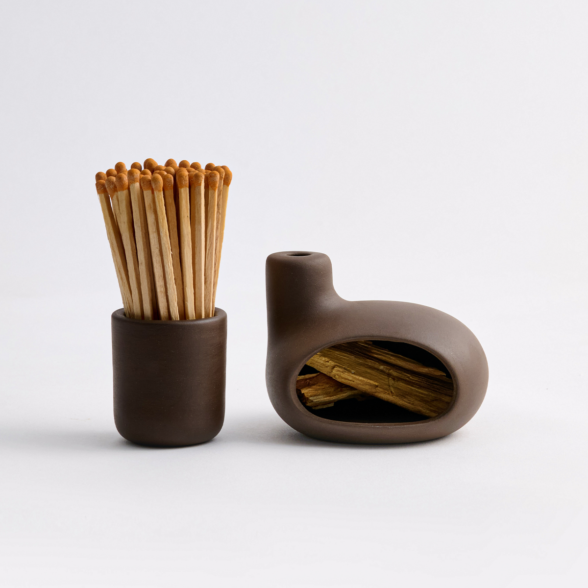 Ceramic Palo Santo Holder & Incense Burner Set