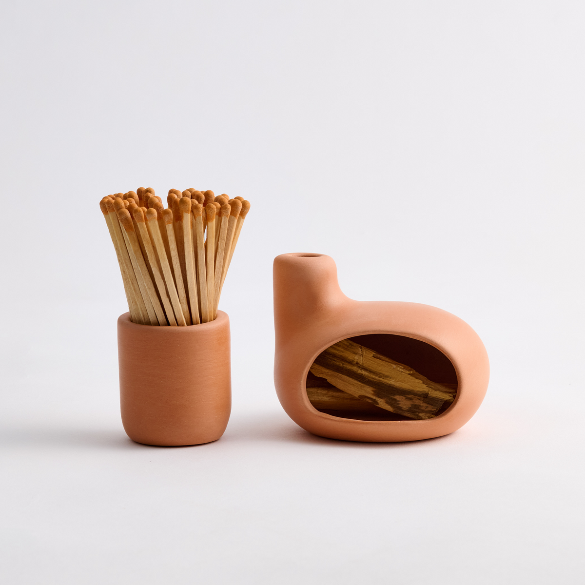 Ceramic Palo Santo Holder & Incense Burner Set