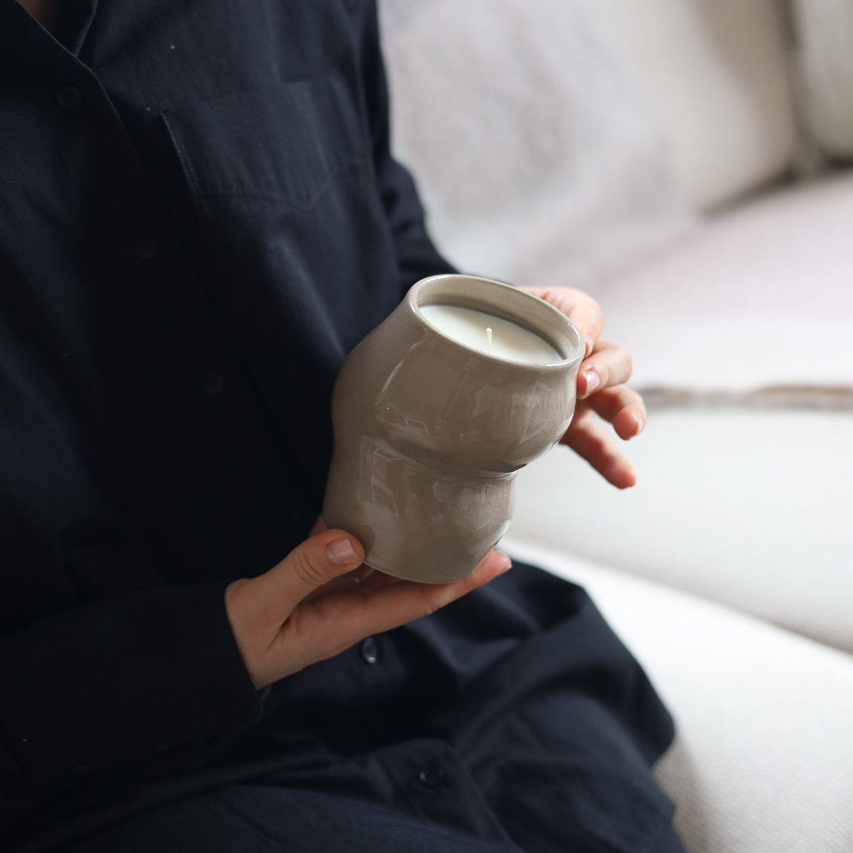 Luxury Glazed Ceramic Soy Wax Candle Set of 2