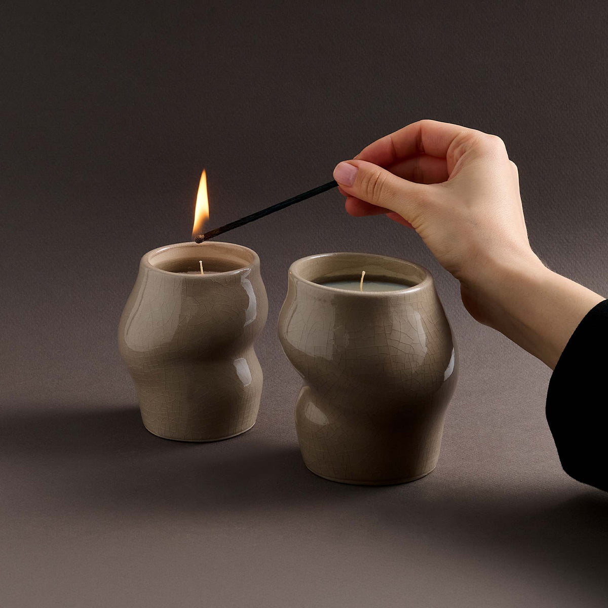 Luxury Glazed Ceramic Soy Wax Candle Set of 2