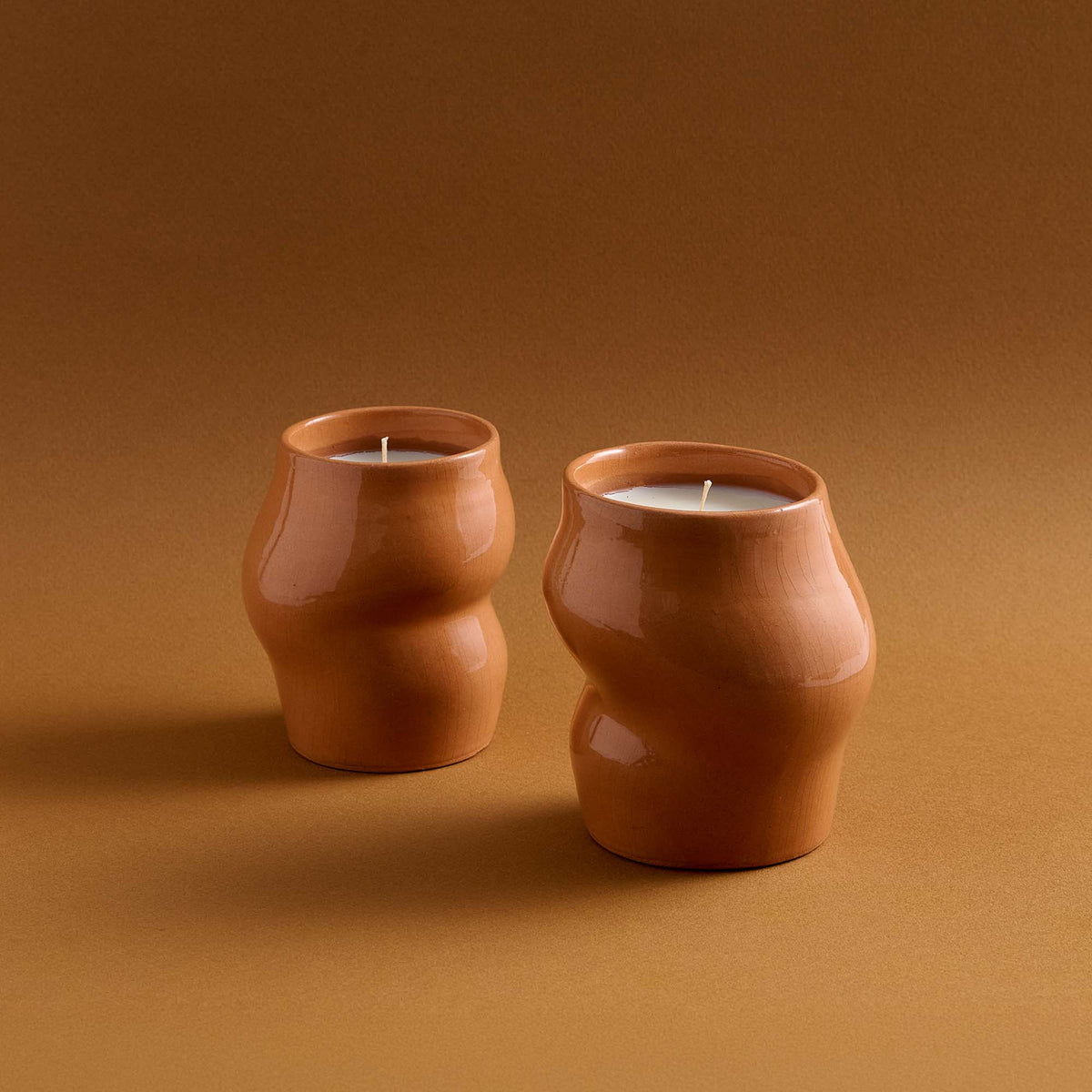 Luxury Glazed Ceramic Soy Wax Candle Set of 2