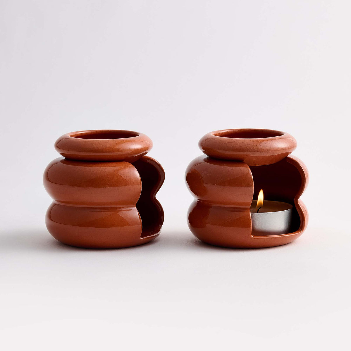 Ceramic Essential Oil Burner & Wax Melt Warmer Set of 2