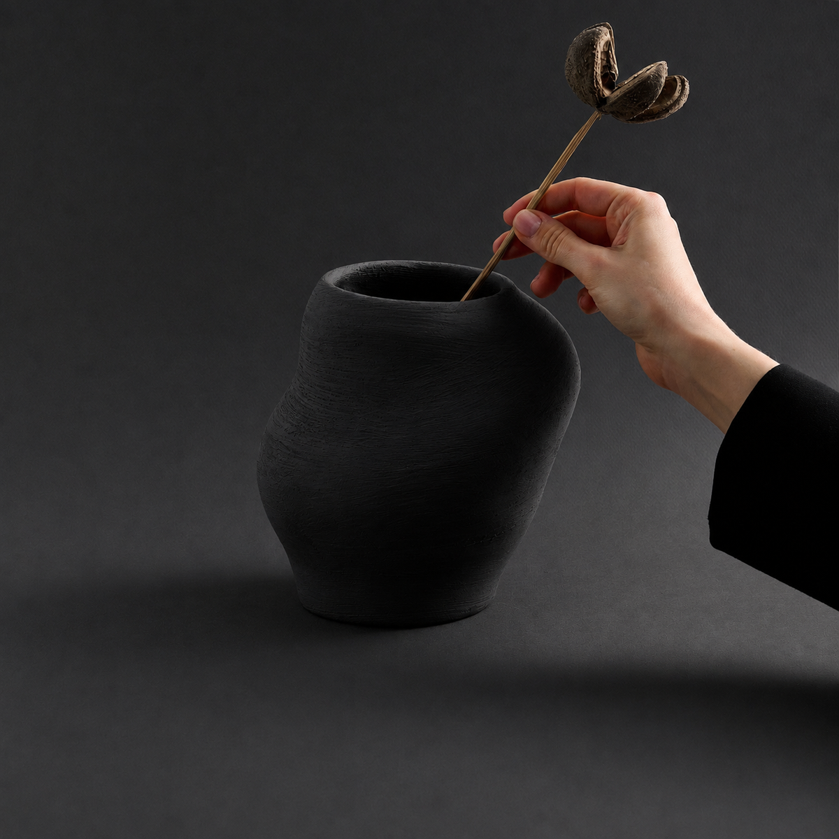 Limited Edition Sculptural Stoneware Vase