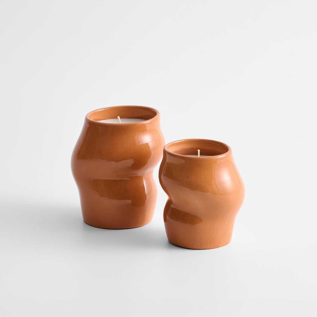 Luxury Glazed Ceramic Soy Wax Candle Set of 2