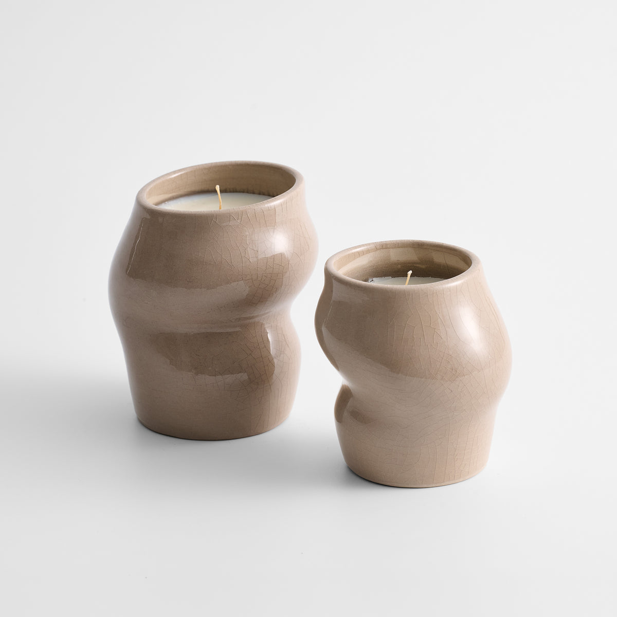Luxury Glazed Ceramic Soy Wax Candle Set of 2