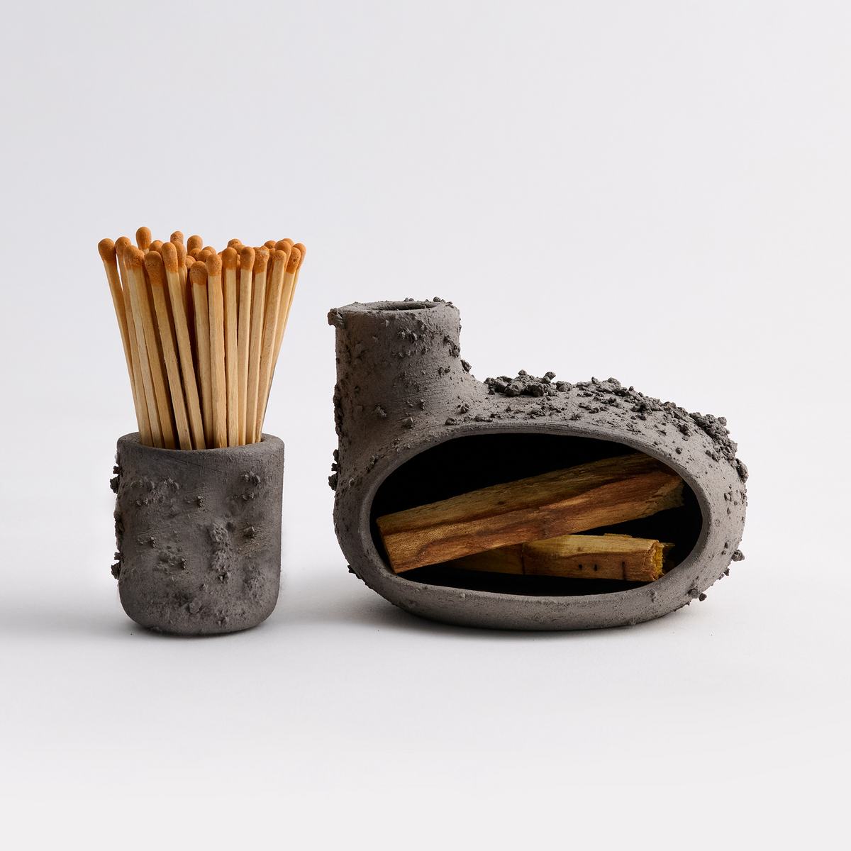 Ceramic Palo Santo Holder & Incense Burner Set