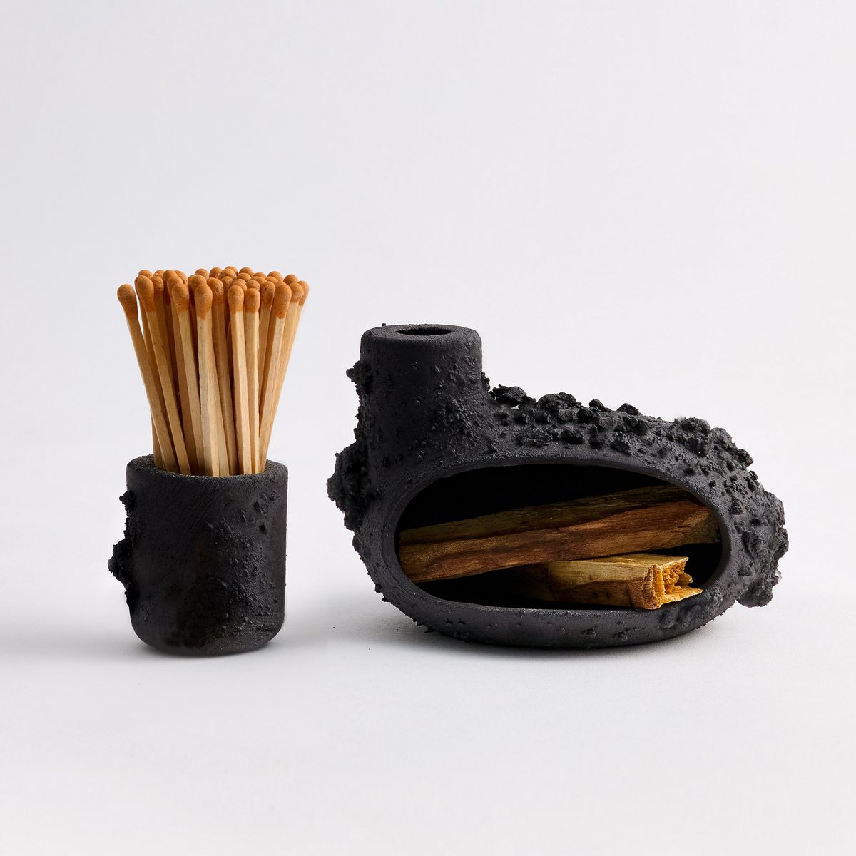 Ceramic Palo Santo Holder & Incense Burner Set