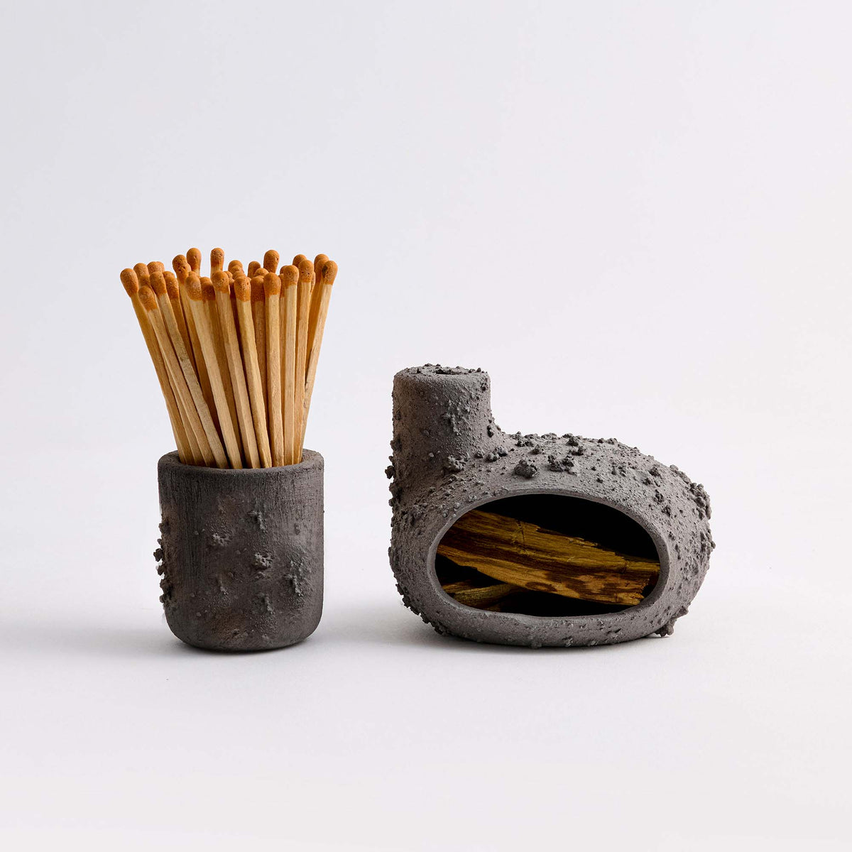 Ceramic Palo Santo Holder & Incense Burner Set