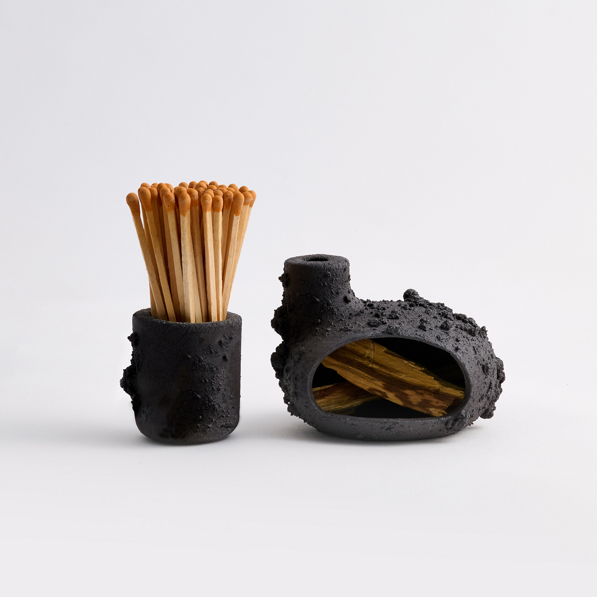 Ceramic Palo Santo Holder & Incense Burner Set