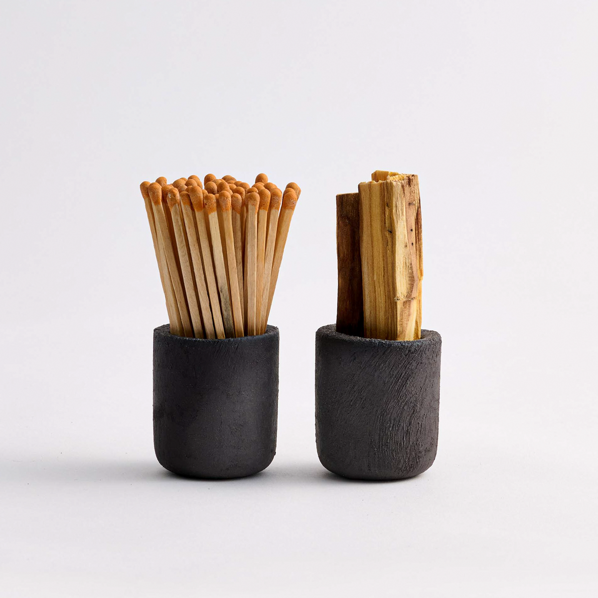 Black Ceramic Candle Holder, Incense Burner & Essential Oil Warmer Set
