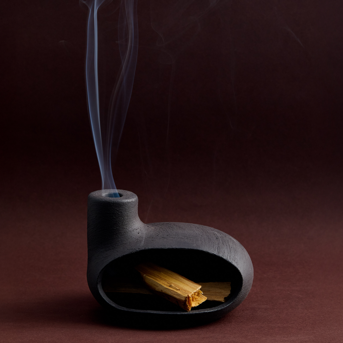 Black Ceramic Candle Holder, Incense Burner & Essential Oil Warmer Set