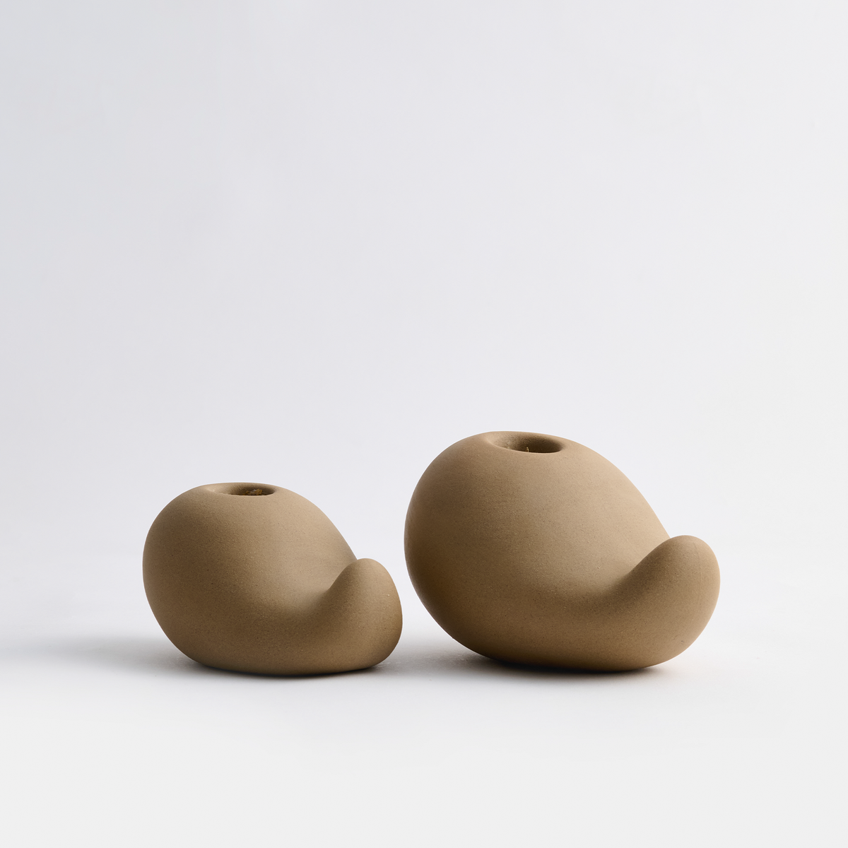 Modern Ceramic Taper Candle Holder Set of 2
