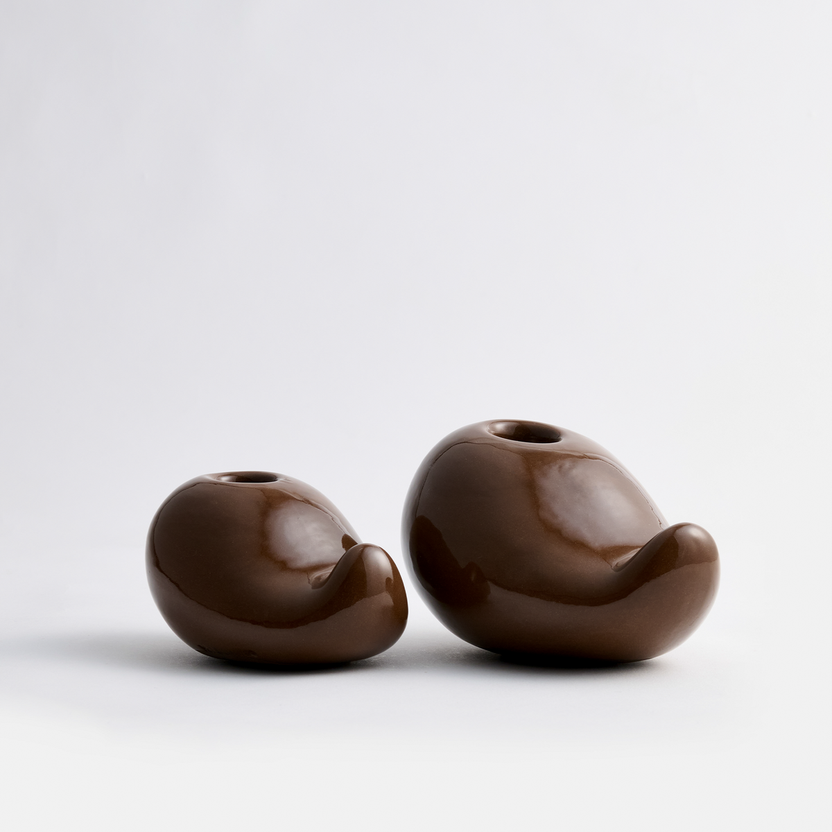 Modern Ceramic Taper Candle Holder Set of 2