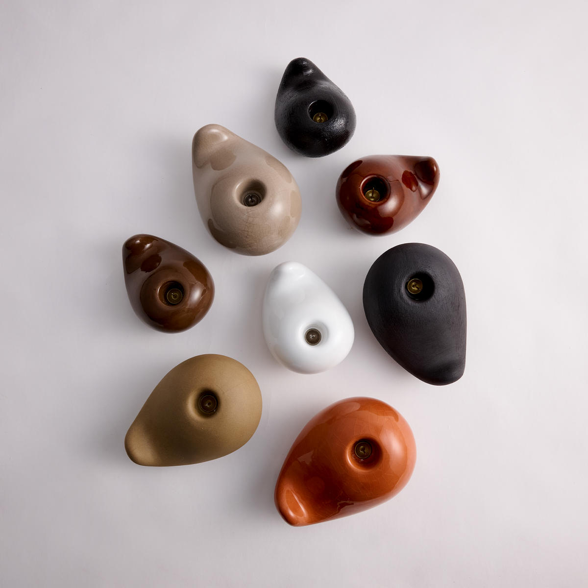 Modern Ceramic Taper Candle Holder Set of 2