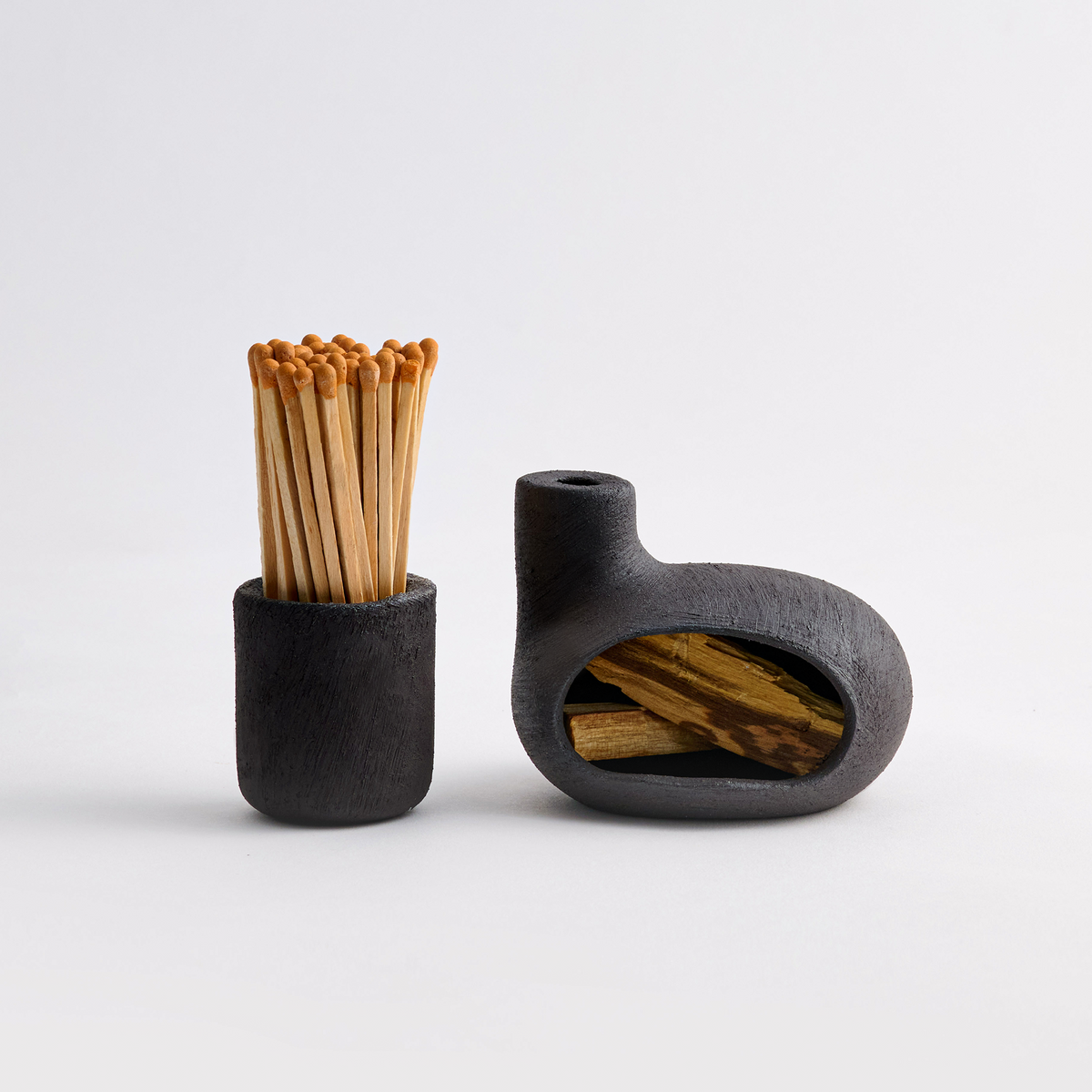 Ceramic Palo Santo Holder & Incense Burner Set