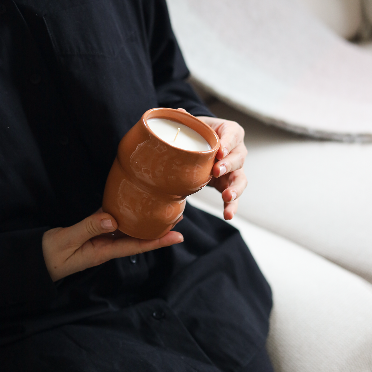 Luxury Glazed Ceramic Soy Wax Candle Set of 2