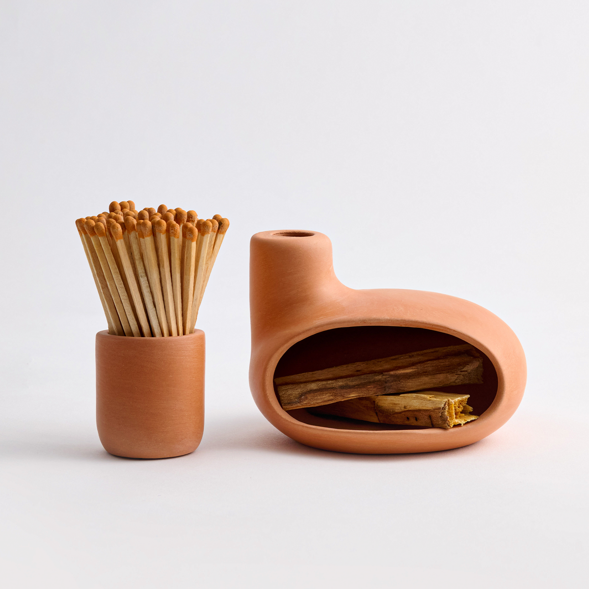 Ceramic Palo Santo Holder & Incense Burner Set